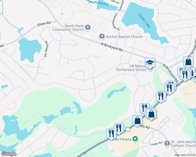 map of restaurants, bars, coffee shops, grocery stores, and more near 2205 Bee Ridge Road in Columbia