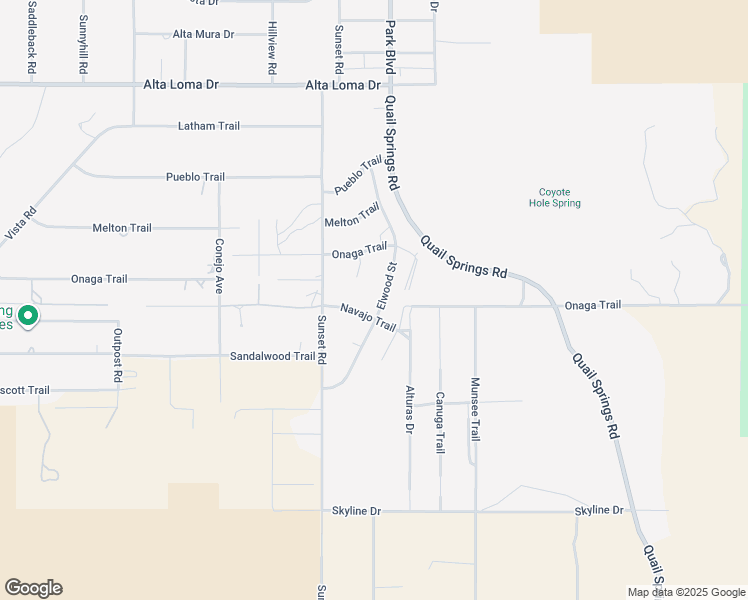 map of restaurants, bars, coffee shops, grocery stores, and more near 7736 Elwood Street in Joshua Tree