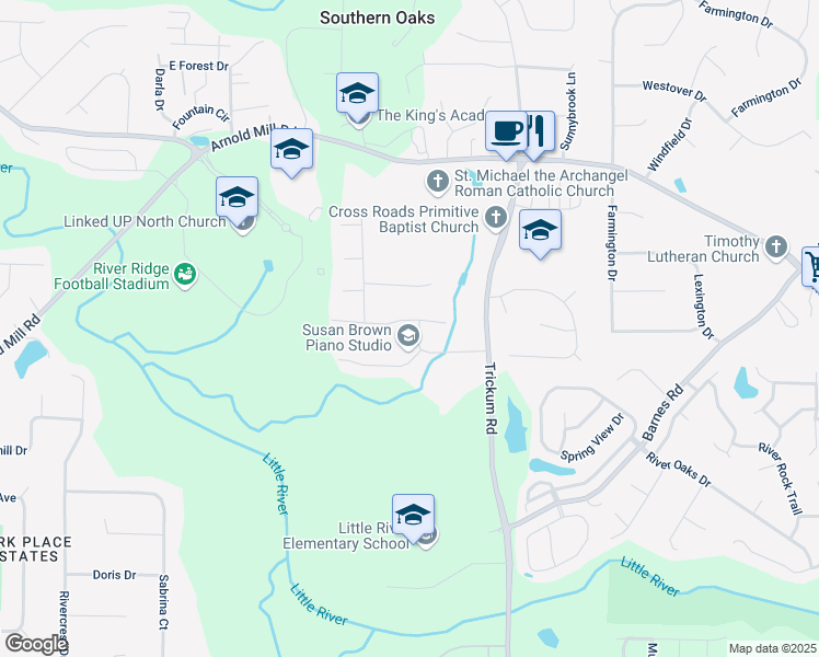map of restaurants, bars, coffee shops, grocery stores, and more near 307 Chattahoochee Way in Woodstock