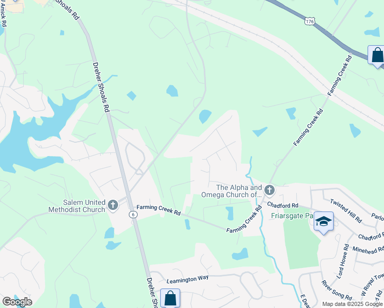 map of restaurants, bars, coffee shops, grocery stores, and more near 502 Compass Rose Way in Irmo