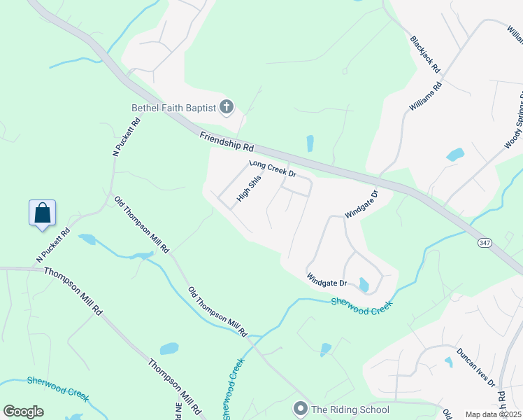 map of restaurants, bars, coffee shops, grocery stores, and more near 3356 Sandy Branch Drive Northeast in Buford