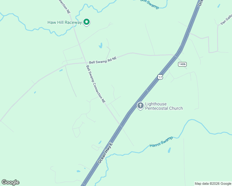 map of restaurants, bars, coffee shops, grocery stores, and more near 80 Bell Swamp Connection Northeast in Winnabow