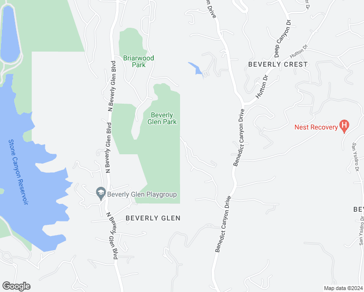 map of restaurants, bars, coffee shops, grocery stores, and more near 10084 Westwanda Drive in Beverly Hills