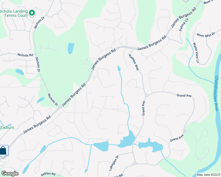 map of restaurants, bars, coffee shops, grocery stores, and more near 1310 Compton Way in Suwanee