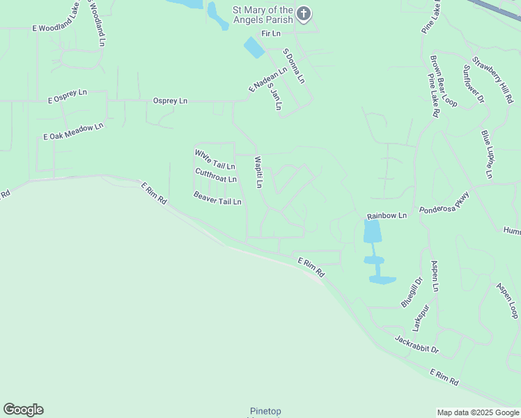 map of restaurants, bars, coffee shops, grocery stores, and more near 2960 Briarwood Lane in Pinetop-Lakeside