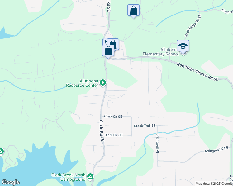 map of restaurants, bars, coffee shops, grocery stores, and more near 4527 April Lane in Acworth