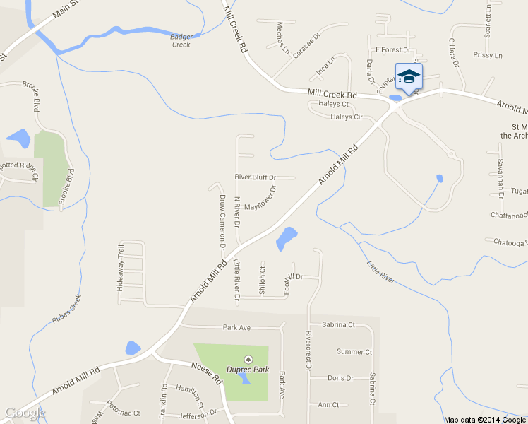 map of restaurants, bars, coffee shops, grocery stores, and more near 208 Mayflower Dr in Woodstock