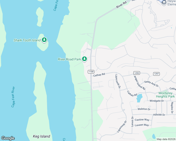 map of restaurants, bars, coffee shops, grocery stores, and more near 6582-6608 River Road in Wilmington