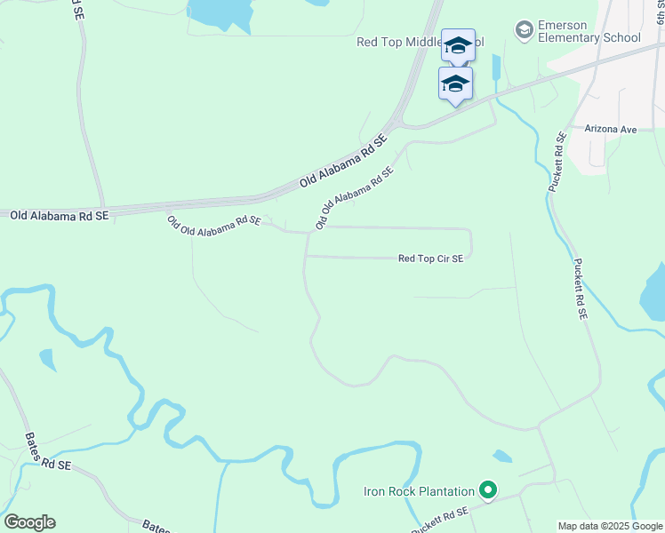 map of restaurants, bars, coffee shops, grocery stores, and more near 75 Red Top Circle Southeast in Emerson