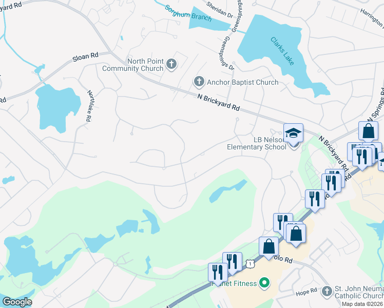 map of restaurants, bars, coffee shops, grocery stores, and more near 2205 Bee Ridge Road in Columbia
