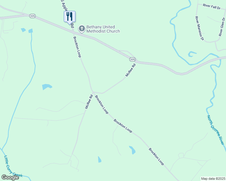 map of restaurants, bars, coffee shops, grocery stores, and more near 288 Mccree Road in Jefferson