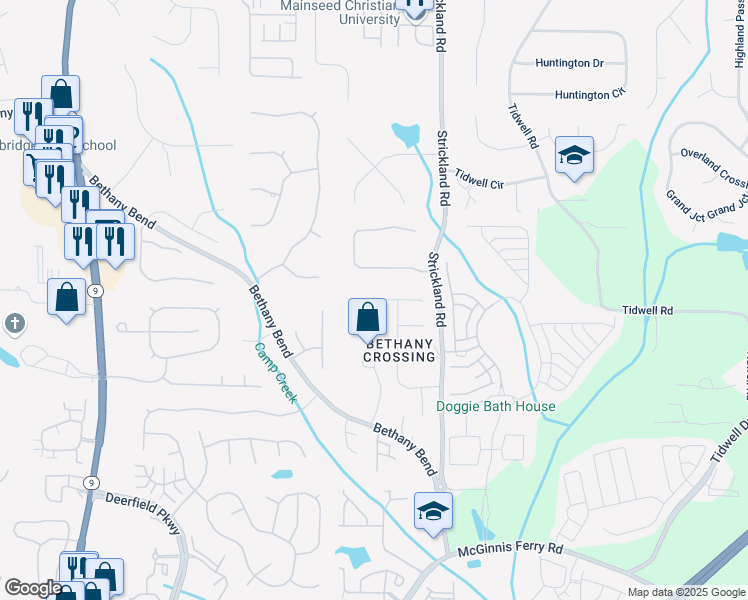 map of restaurants, bars, coffee shops, grocery stores, and more near 1325 Sonoma Chase in Alpharetta