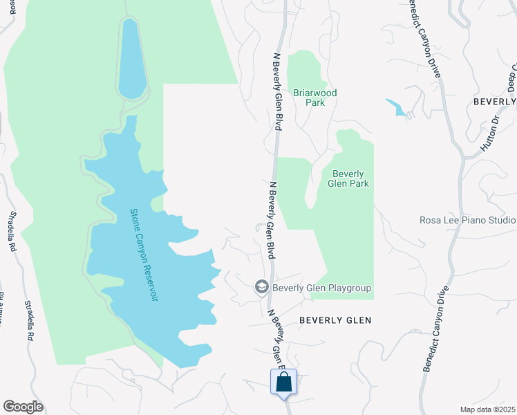 map of restaurants, bars, coffee shops, grocery stores, and more near Pointer Lane in Los Angeles