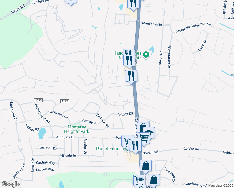 map of restaurants, bars, coffee shops, grocery stores, and more near 615 Condo Club Drive in Wilmington