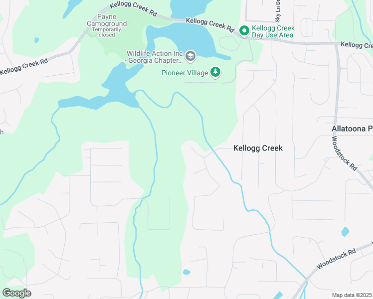 map of restaurants, bars, coffee shops, grocery stores, and more near 3116 Lakepoint Circle in Acworth