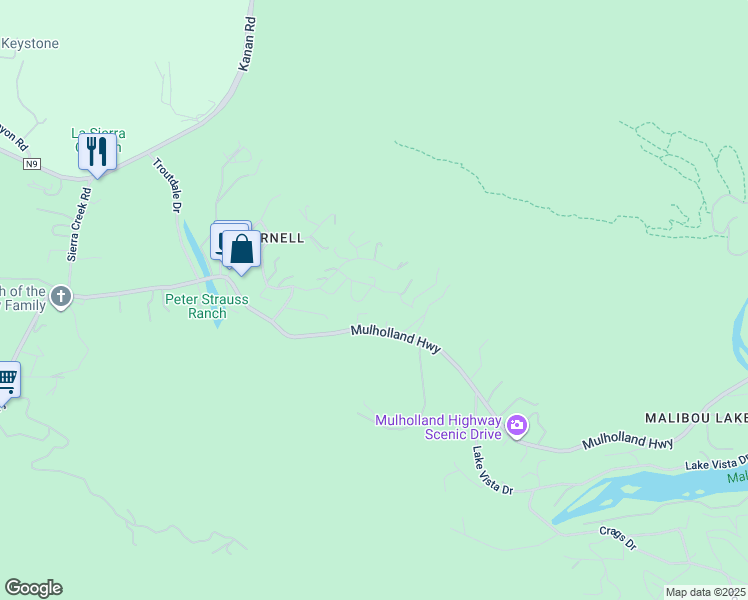 map of restaurants, bars, coffee shops, grocery stores, and more near 29728 Triunfo Drive in Agoura Hills