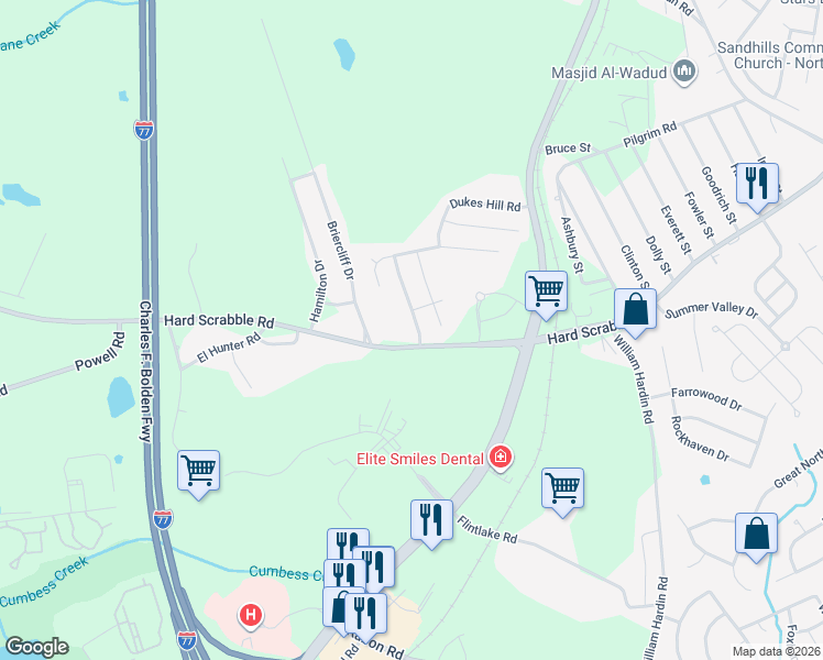 map of restaurants, bars, coffee shops, grocery stores, and more near 117 Farrow Pointe Lane in Columbia