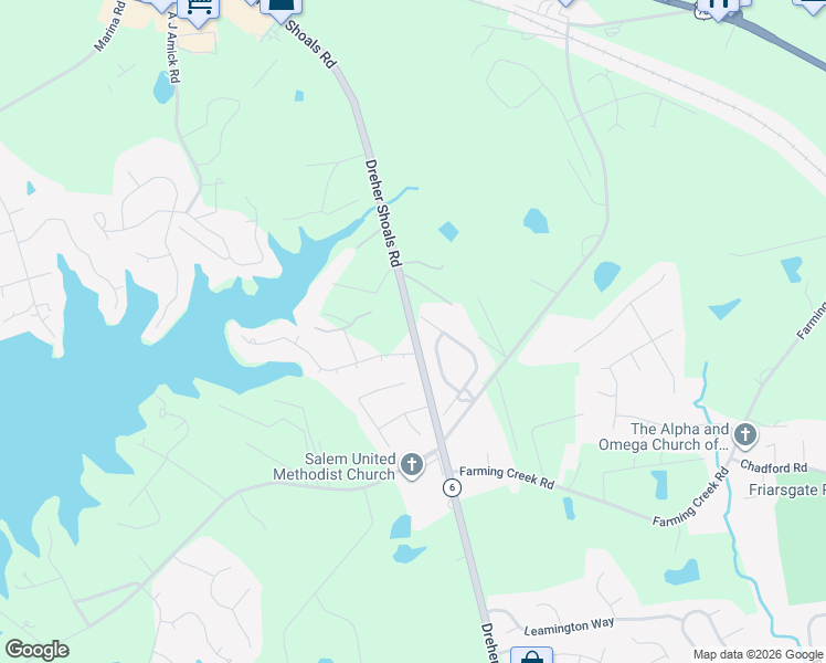 map of restaurants, bars, coffee shops, grocery stores, and more near South Carolina 6 in Irmo