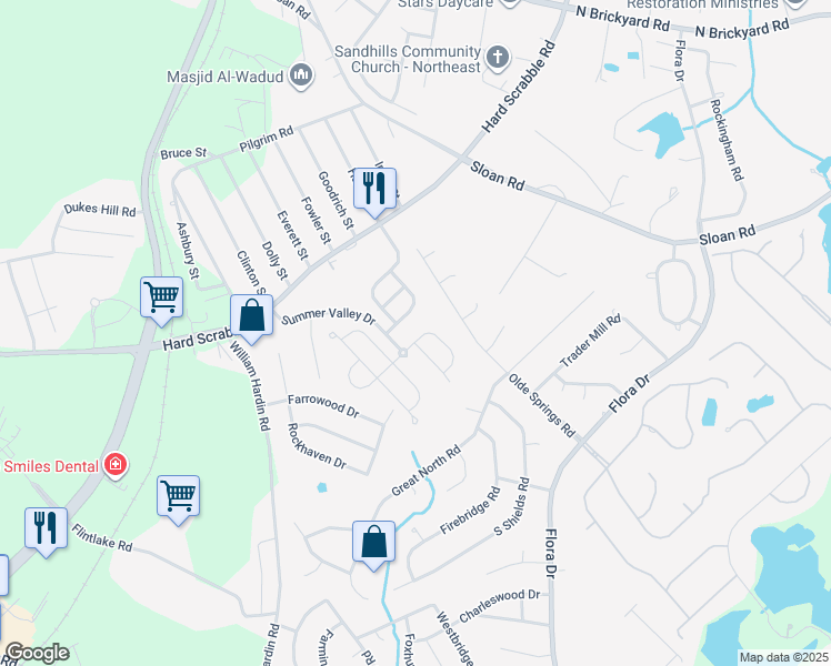 map of restaurants, bars, coffee shops, grocery stores, and more near 524 Summer Vista Drive in Columbia