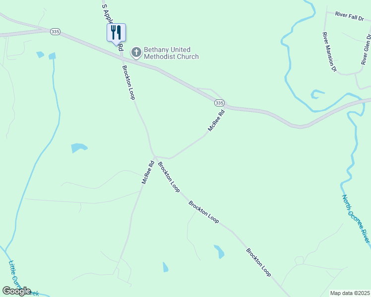 map of restaurants, bars, coffee shops, grocery stores, and more near 288 McRee Road in Jefferson