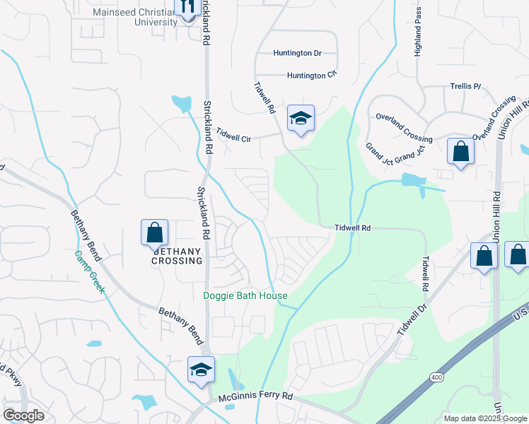 map of restaurants, bars, coffee shops, grocery stores, and more near 805 Miranda Terrace in Alpharetta