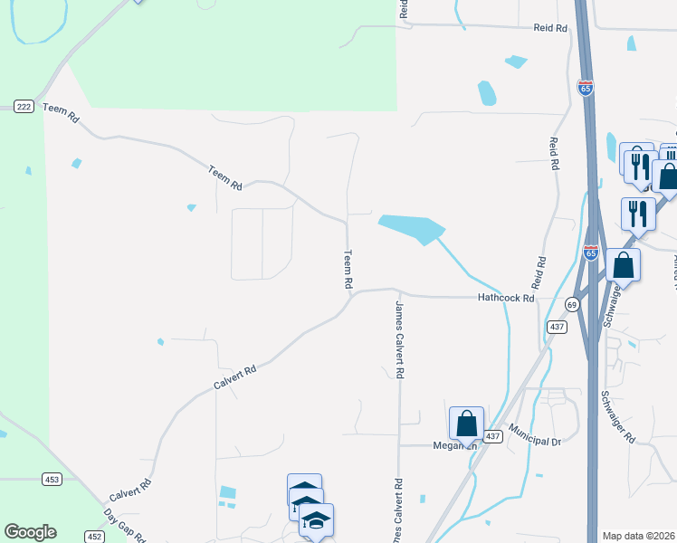 map of restaurants, bars, coffee shops, grocery stores, and more near 1030 Teem Road in Good Hope