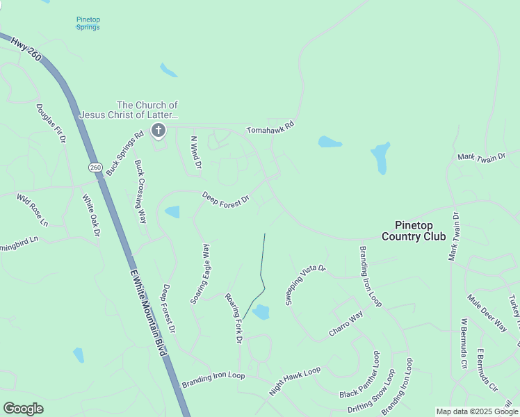 map of restaurants, bars, coffee shops, grocery stores, and more near 2868 Resort Loop in Navajo County