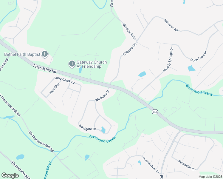 map of restaurants, bars, coffee shops, grocery stores, and more near 3101 Windgate Dr in Buford