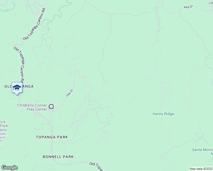 map of restaurants, bars, coffee shops, grocery stores, and more near Topanga Skyline Drive in Topanga