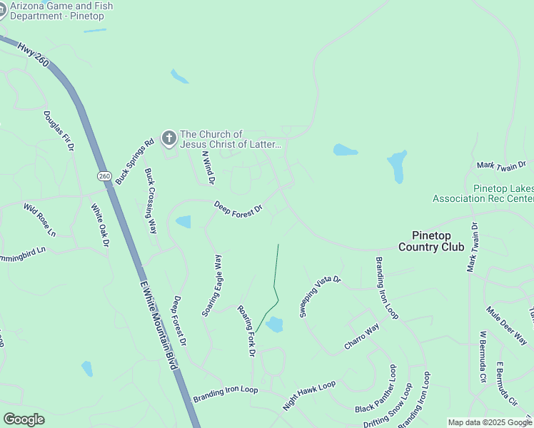 map of restaurants, bars, coffee shops, grocery stores, and more near 4443 Resort Loop in Navajo County