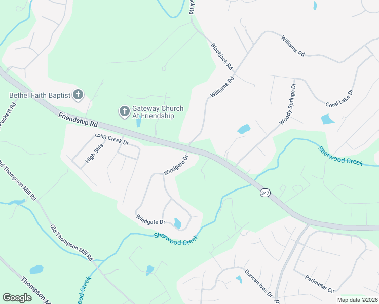 map of restaurants, bars, coffee shops, grocery stores, and more near 3101 Windgate Drive in Buford