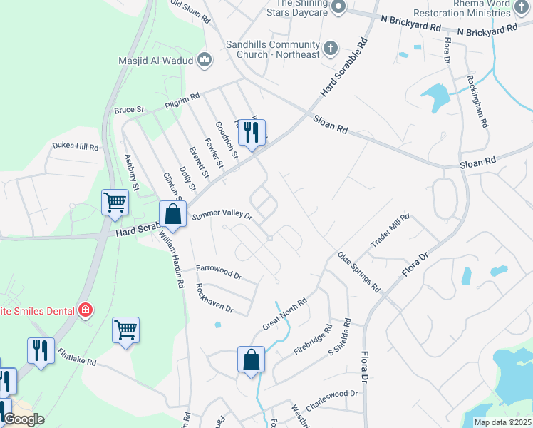 map of restaurants, bars, coffee shops, grocery stores, and more near 524 Summer Vista Drive in Columbia