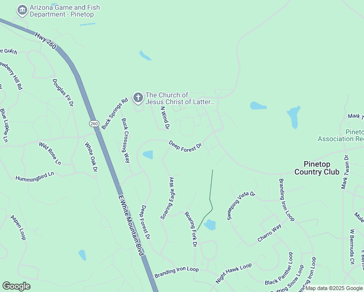 map of restaurants, bars, coffee shops, grocery stores, and more near 4342 Deep Forest Drive in Navajo County