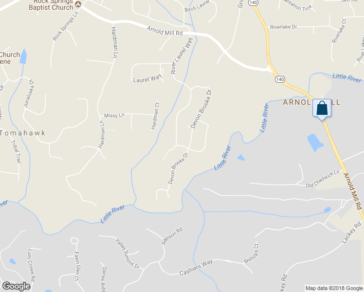 map of restaurants, bars, coffee shops, grocery stores, and more near Devon in Woodstock