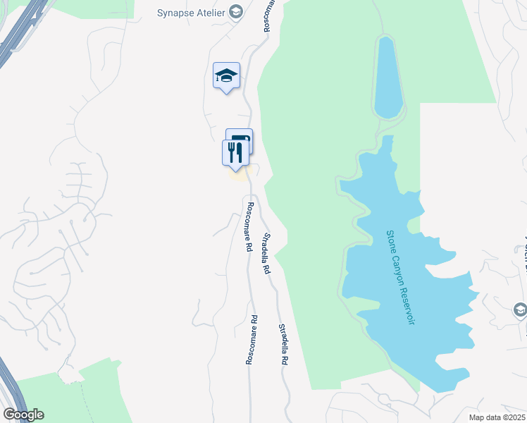 map of restaurants, bars, coffee shops, grocery stores, and more near 2262 Stradella Road in Los Angeles