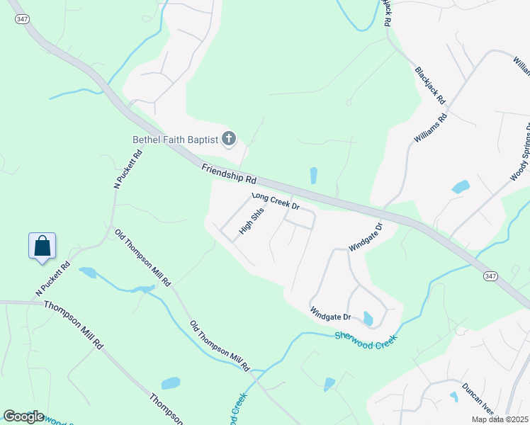 map of restaurants, bars, coffee shops, grocery stores, and more near 3411 High Shoals in Buford