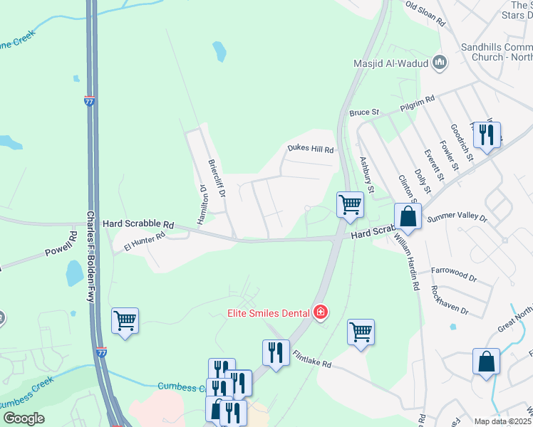 map of restaurants, bars, coffee shops, grocery stores, and more near 136 Farrow Pointe Lane in Columbia