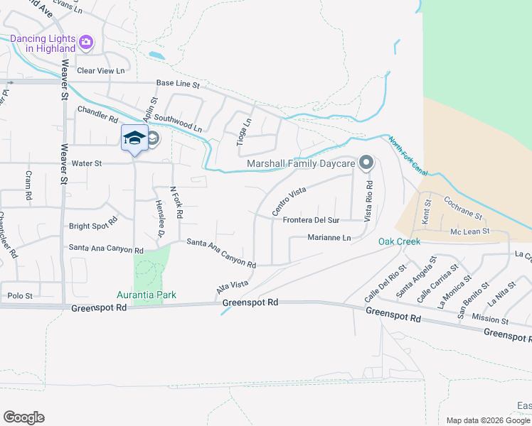 map of restaurants, bars, coffee shops, grocery stores, and more near 30062 Frontera Del Sur in Highland