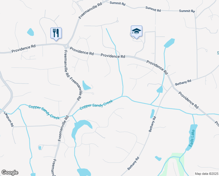 map of restaurants, bars, coffee shops, grocery stores, and more near 14040 Providence Road in Alpharetta
