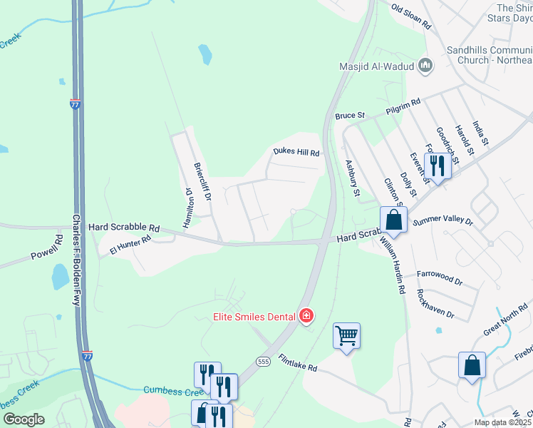 map of restaurants, bars, coffee shops, grocery stores, and more near 645 Poplar Grove Lane in Columbia