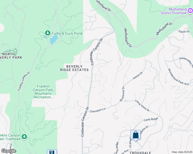 map of restaurants, bars, coffee shops, grocery stores, and more near 9527 Dalegrove Drive in Beverly Hills