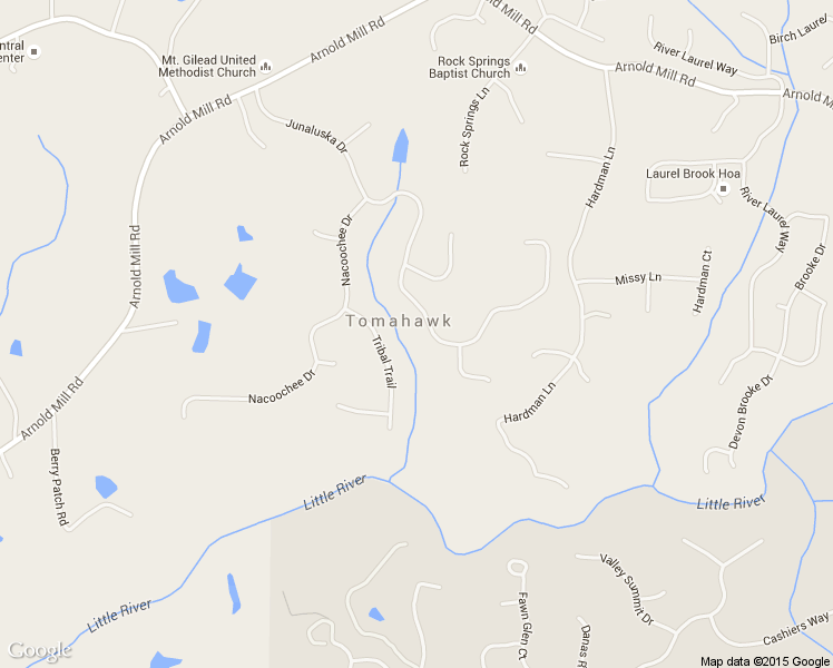 map of restaurants, bars, coffee shops, grocery stores, and more near 142 Junaluska Drive in Woodstock