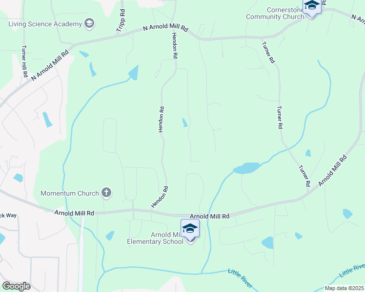 map of restaurants, bars, coffee shops, grocery stores, and more near 130 Laguna Springs Drive in Woodstock