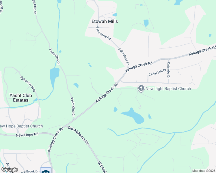 map of restaurants, bars, coffee shops, grocery stores, and more near 3196 Kellogg Creek Road in Acworth