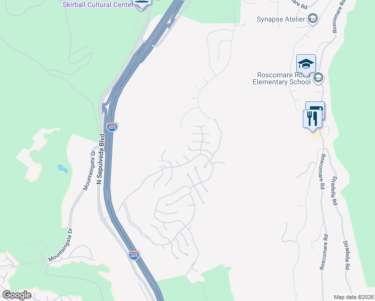 map of restaurants, bars, coffee shops, grocery stores, and more near 11830 Folkstone Lane in Los Angeles