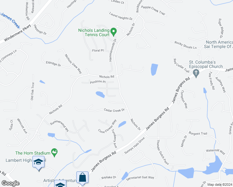 map of restaurants, bars, coffee shops, grocery stores, and more near 795 Mayfair Court in Suwanee