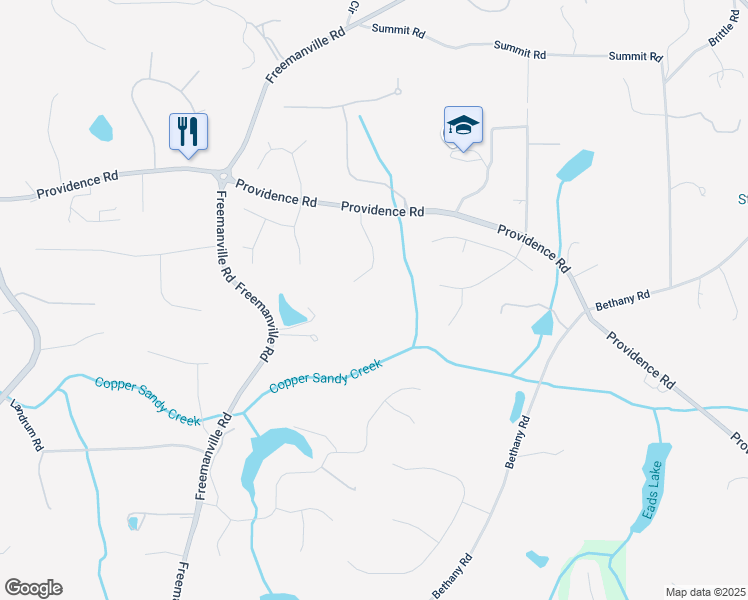 map of restaurants, bars, coffee shops, grocery stores, and more near 14040 Providence Road in Alpharetta