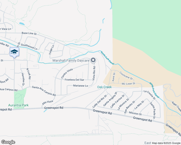 map of restaurants, bars, coffee shops, grocery stores, and more near 7637 Vista Alegre in Highland