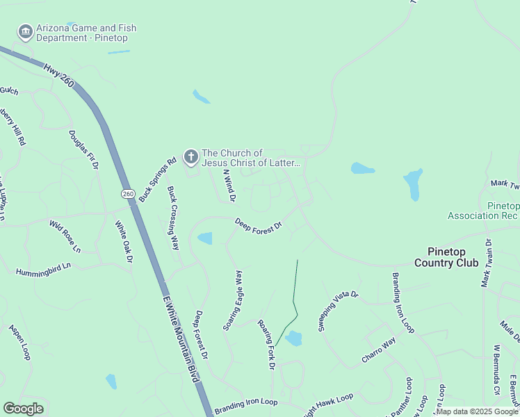 map of restaurants, bars, coffee shops, grocery stores, and more near 4342 Deep Forest Drive in Navajo County
