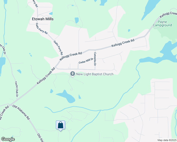 map of restaurants, bars, coffee shops, grocery stores, and more near 2971 Cedar Mill Crossing in Acworth
